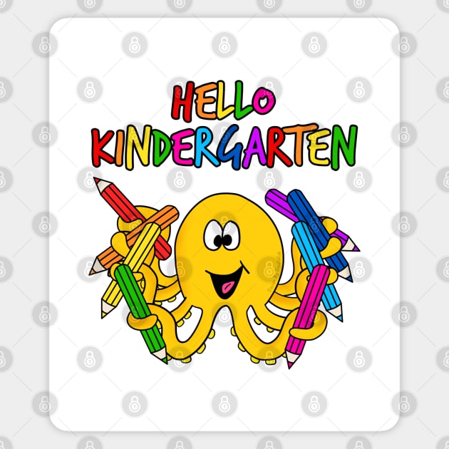 Hello Kindergarten Octopus, First Day Of School Sticker by doodlerob